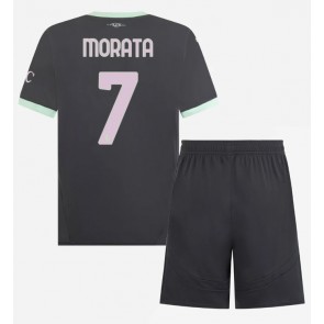 AC Milan Alvaro Morata #7 Tredje Kläder Barn 2024-25 Kortärmad (+ Korta byxor)